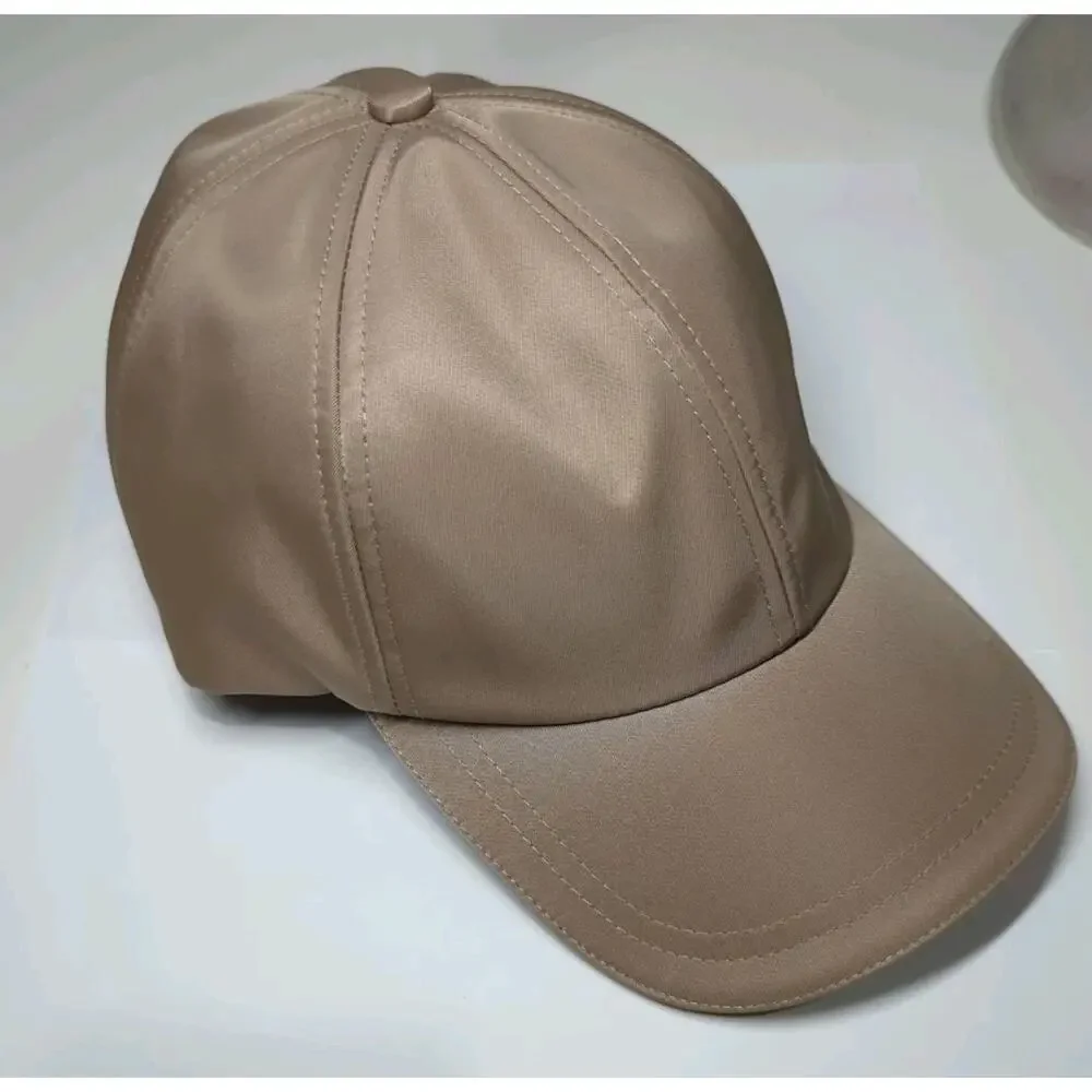 Alo Yoga Satin Off Duty Cap Baseball Hat Limited Edition Taupe
